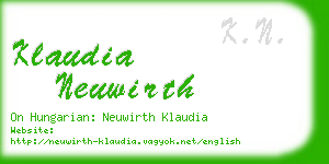 klaudia neuwirth business card